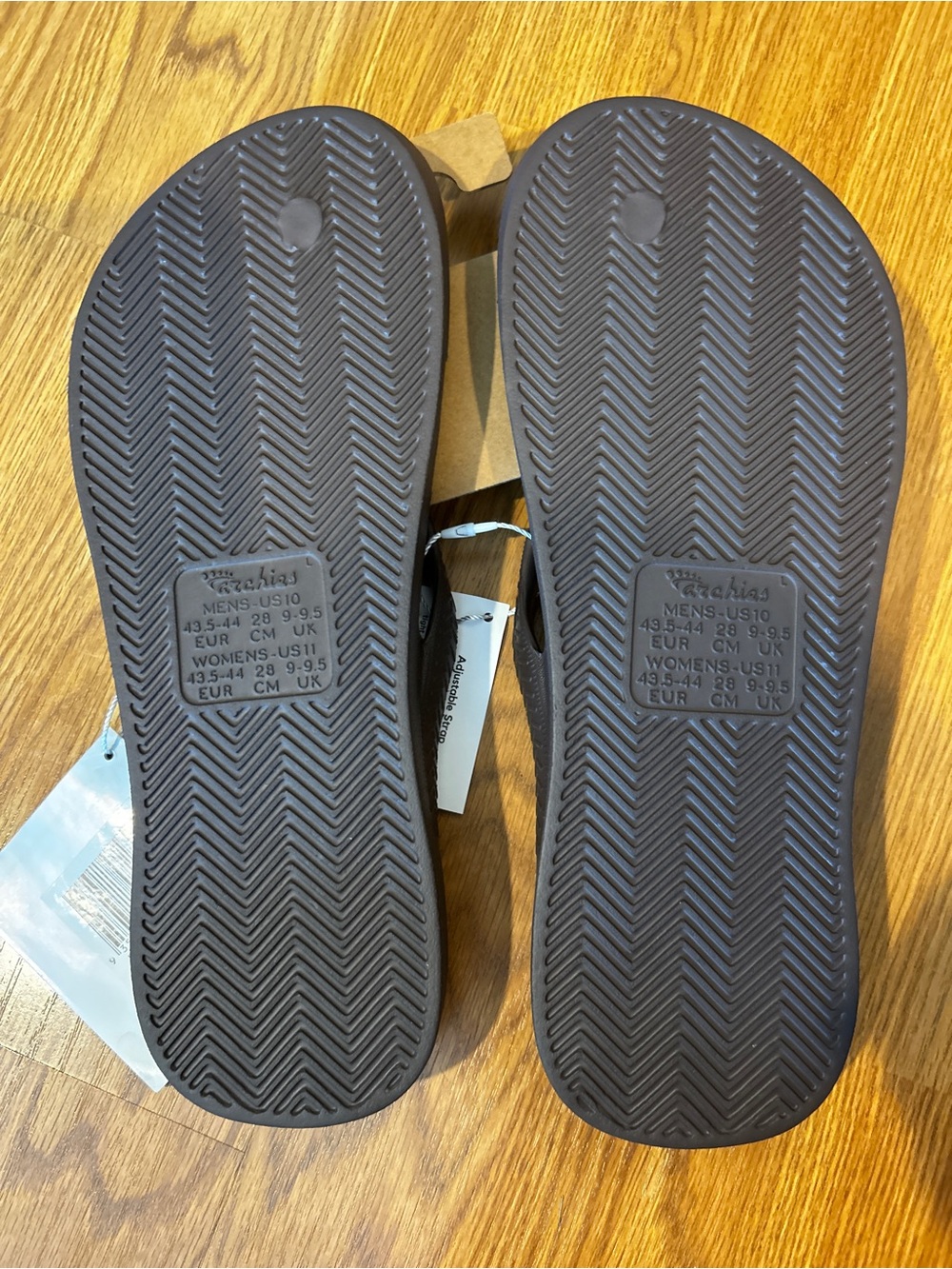 Archies Brown Comfort Thong Flip Flops unisex - Picture 3 of 3